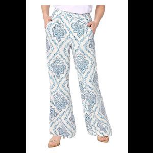 BEAUTIFUL by Lawrence Zarian Women's Pull-On Wide Leg Pant Teal - Regular